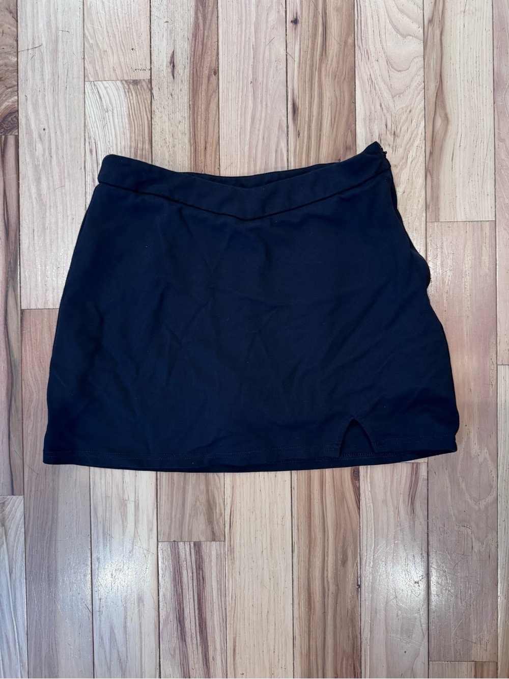 Princess Polly Black Women's Mini Skirt with Front Slit